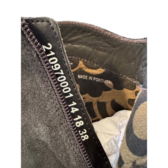 Fly London Dari Size 38 US 7.5 Anthracite Black Suede NWB Leather Ankle Bootie - Picture 5 of 14